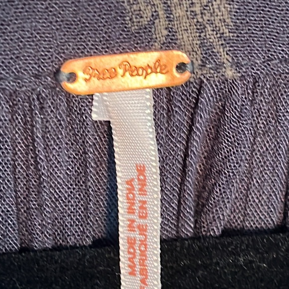 Free People womens size M Bohemian blouse dusty dark blue - Picture 3 of 5